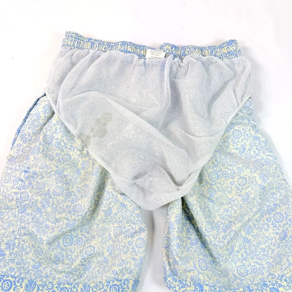 Exist Swim Mens Large Board Shorts Swim Trunks Blue Floral Print Mesh‎ Lined